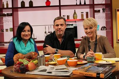 Alexandra Frings (l) und Joachim Franz beim ZDF (Quelle: joachim-franz.com)