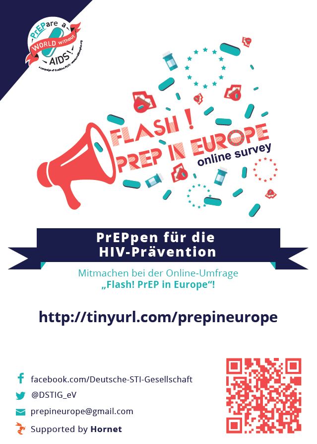 Zur Online-Umfrage "Flash! PrEP in Europe"