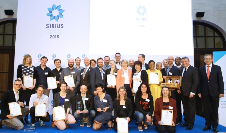 Die PreistrgerInnen des Sirius 2015 (Foto: BZgA)